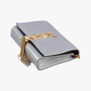 Secondhand Yves Saint Laurent KATE Silver Leather 354120 shoulderbag | stylenewstar