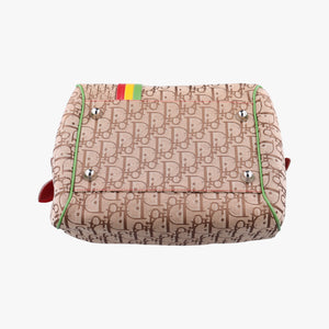 Secondhand Christian Dior Rasta Bowler beige×Multicolour Canvas × Leather handbag | stylenewstar