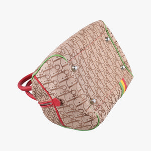 Secondhand Christian Dior Rasta Bowler beige×Multicolour Canvas × Leather handbag | stylenewstar