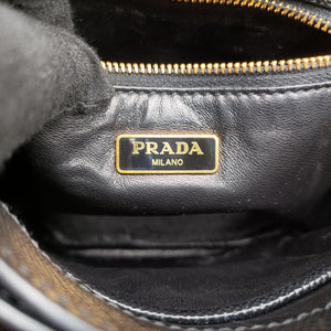 Pre-owned Prada Bicolor Saffiano Cuir Flap Blue x Black Leather×SAFFIANO Leather shoulderbag | stylenewstar