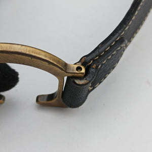 Pre-owned Christian Dior Saddle Black Leather handbag | stylenewstar