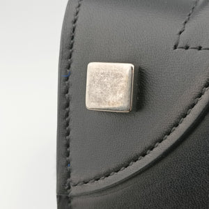 Secondhand Celine Luggage Nano Shopper Blue x Green x Black leather×ponyhair handbag | stylenewstar