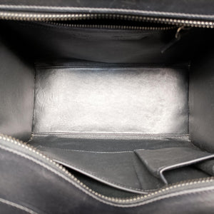 Secondhand Celine Luggage Nano Shopper Blue x Green x Black leather×ponyhair handbag | stylenewstar