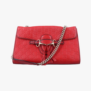 Vintage Gucci Emily Red Leather 295402 shoulderbag | stylenewstar