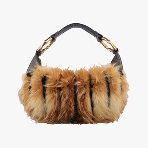 Pre-owned Gucci Bamboo Ring Hobo Brown mink 131038 handbag | stylenewstar