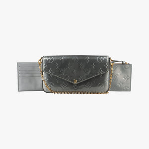 Vintage Louis Vuitton Pochette Felice Silver Vernis M68648 shoulderbag | stylenewstar
