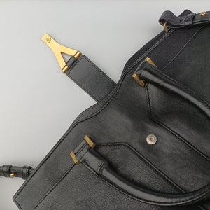 Pre-owned Yves Saint Laurent Cabas ChYc Mini Black Leather 311222 shoulderbag | stylenewstar