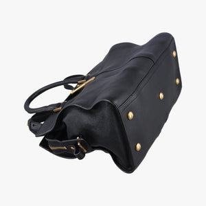 Pre-owned Yves Saint Laurent Cabas ChYc Mini Black Leather 311222 shoulderbag | stylenewstar