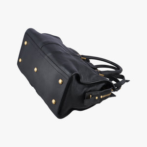 Pre-owned Yves Saint Laurent Cabas ChYc Mini Black Leather 311222 shoulderbag | stylenewstar