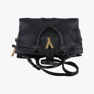 Pre-owned Yves Saint Laurent Cabas ChYc Mini Black Leather 311222 shoulderbag | stylenewstar