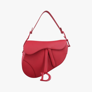 Vintage Christian Dior Saddle Red Leather shoulderbag | stylenewstar