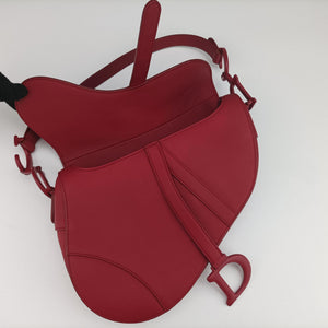 Vintage Christian Dior Saddle Red Leather shoulderbag | stylenewstar