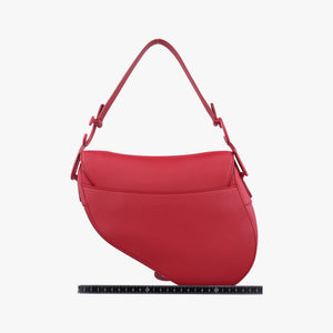 Vintage Christian Dior Saddle Red Leather shoulderbag | stylenewstar