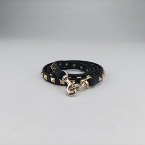 Pre-owned Valentino Rockstud Navy Leather shoulderbag | stylenewstar