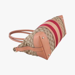 Pre-owned Gucci Vintage Web Beige×red×orange Canvas 257341 shoulderbag | stylenewstar