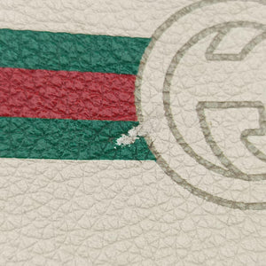 Pre-owned Gucci Gucci print White Leather 530412 bum bag/waist bag | stylenewstar