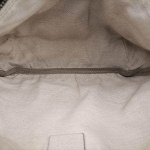 Pre-owned Gucci Gucci print White Leather 530412 bum bag/waist bag | stylenewstar