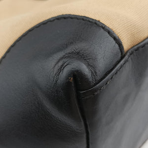 Pre-owned Gucci Sherry Line beige×Black×Red×Green canvas×leather 002.11 handbag | stylenewstar