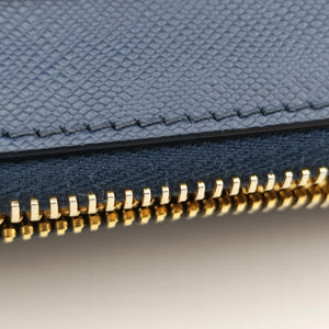 Pre-owned Prada Galleria front pocket Blue SAFFIANO Leather BN2674 shoulderbag | stylenewstar