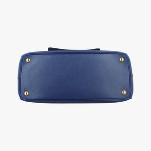 Pre-owned Prada Galleria front pocket Blue SAFFIANO Leather BN2674 shoulderbag | stylenewstar