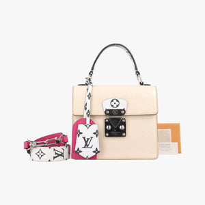 Pre-owned Louis Vuitton Spring Street PM Creme×Rose Vernis M90454 shoulderbag | stylenewstar