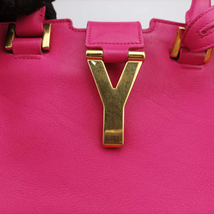 Pre-owned Yves Saint Laurent Y Ligne Petit Cabas Rose Leather 311210 shoulderbag | stylenewstar