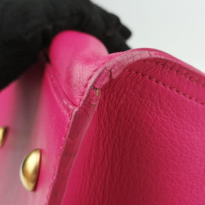 Pre-owned Yves Saint Laurent Y Ligne Petit Cabas Rose Leather 311210 shoulderbag | stylenewstar