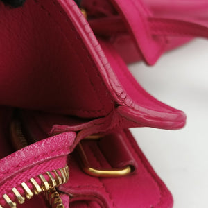 Pre-owned Yves Saint Laurent Y Ligne Petit Cabas Rose Leather 311210 shoulderbag | stylenewstar