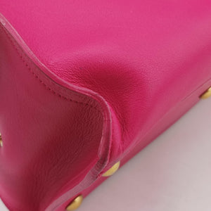 Pre-owned Yves Saint Laurent Y Ligne Petit Cabas Rose Leather 311210 shoulderbag | stylenewstar