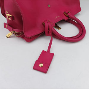 Pre-owned Yves Saint Laurent Y Ligne Petit Cabas Rose Leather 311210 shoulderbag | stylenewstar