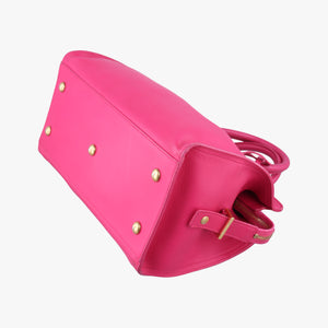 Pre-owned Yves Saint Laurent Y Ligne Petit Cabas Rose Leather 311210 shoulderbag | stylenewstar