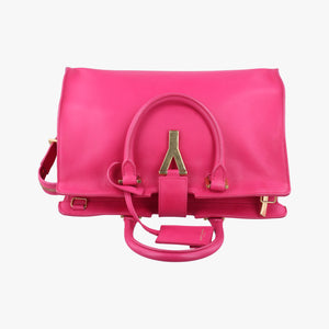 Pre-owned Yves Saint Laurent Y Ligne Petit Cabas Rose Leather 311210 shoulderbag | stylenewstar