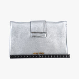 Pre-owned Miu Miu Miu Lady Silver Leather shoulderbag | stylenewstar