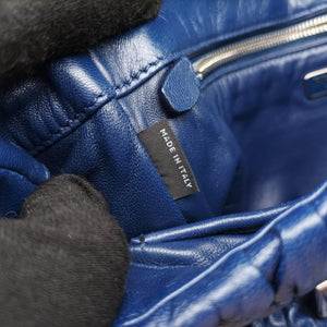 Pre-owned Prada Nappa Gaufre Sound Lock Blue nappa leather BT0939 shoulderbag | stylenewstar