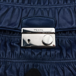 Pre-owned Prada Nappa Gaufre Sound Lock Blue nappa leather BT0939 shoulderbag | stylenewstar