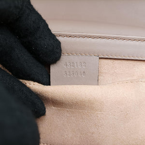 Pre-owned Gucci Padlock pink×beige PVC coated canvas×leather 432182 shoulderbag | stylenewstar