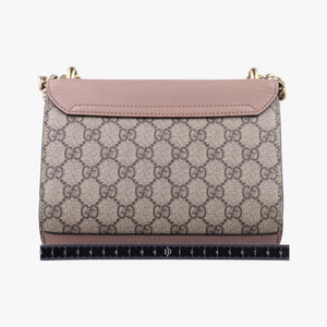 Pre-owned Gucci Padlock pink×beige PVC coated canvas×leather 432182 shoulderbag | stylenewstar