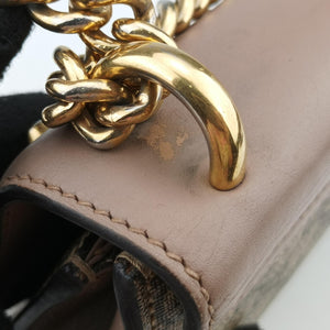 Pre-owned Gucci Padlock pink×beige PVC coated canvas×leather 432182 shoulderbag | stylenewstar