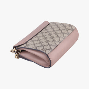 Pre-owned Gucci Padlock pink×beige PVC coated canvas×leather 432182 shoulderbag | stylenewstar