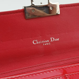 Vintage Christian Dior Cannage New Lock Red Patent handbag | stylenewstar