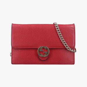 Secondhand Gucci Interlocking G Red Leather 510314 shoulderbag | stylenewstar