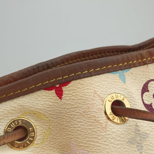 Pre-owned Louis Vuitton Petit Noe White Monogram Multicolor M42229 shoulderbag | stylenewstar