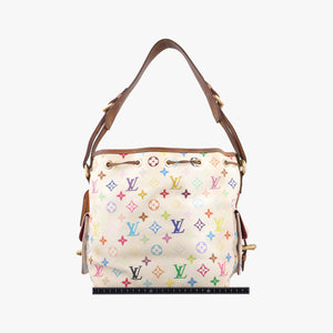 Pre-owned Louis Vuitton Petit Noe White Monogram Multicolor M42229 shoulderbag | stylenewstar