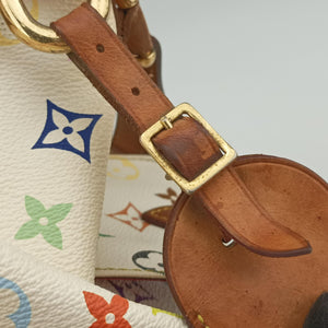 Pre-owned Louis Vuitton Petit Noe White Monogram Multicolor M42229 shoulderbag | stylenewstar