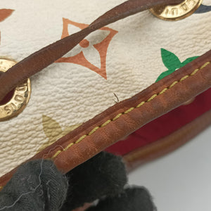 Pre-owned Louis Vuitton Petit Noe White Monogram Multicolor M42229 shoulderbag | stylenewstar