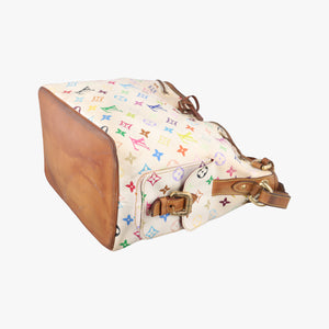 Pre-owned Louis Vuitton Petit Noe White Monogram Multicolor M42229 shoulderbag | stylenewstar