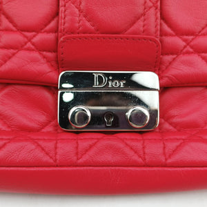 Secondhand Christian Dior Miss Dior Cannage New Lock Red lambskin shoulderbag | stylenewstar