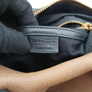 Pre-owned Celine Boston Racer Bowling Black x Brown leather handbag | stylenewstar