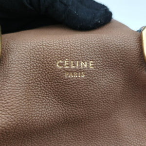 Pre-owned Celine Boston Racer Bowling Black x Brown leather handbag | stylenewstar