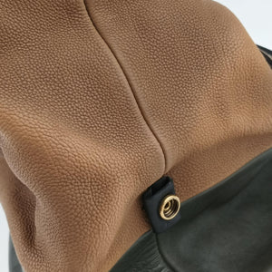 Pre-owned Celine Boston Racer Bowling Black x Brown leather handbag | stylenewstar